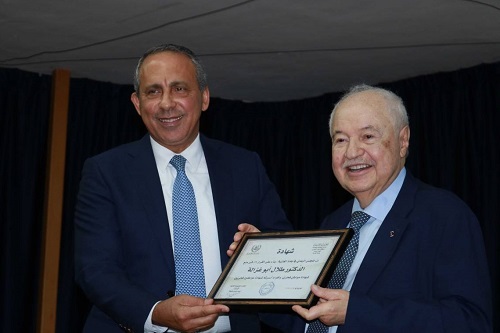 Al-Ghazieh Town in Lebanon Presents Honorary Citizenship Certificate to Dr. Talal Abu-Ghazaleh