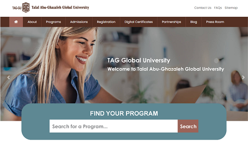 جامعة "أبوغزاله العالمية" تطلق موقعها الإلكتروني بتصميمه الجديد